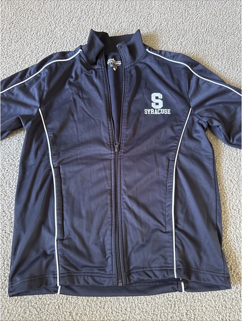 Charles River Apparel Syracuse Long Sleeve Full Zip Jacket/Shirt Men’s Size S